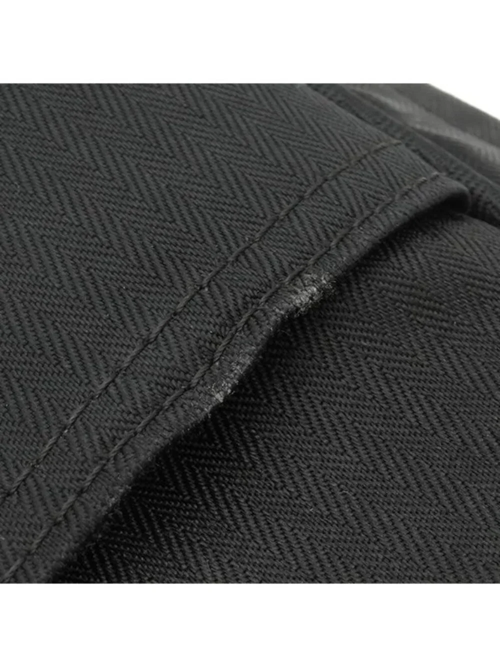 Hermes Business Bag Acapulco Odinatur Toile Chevron Leather Black Silver 2-Way
